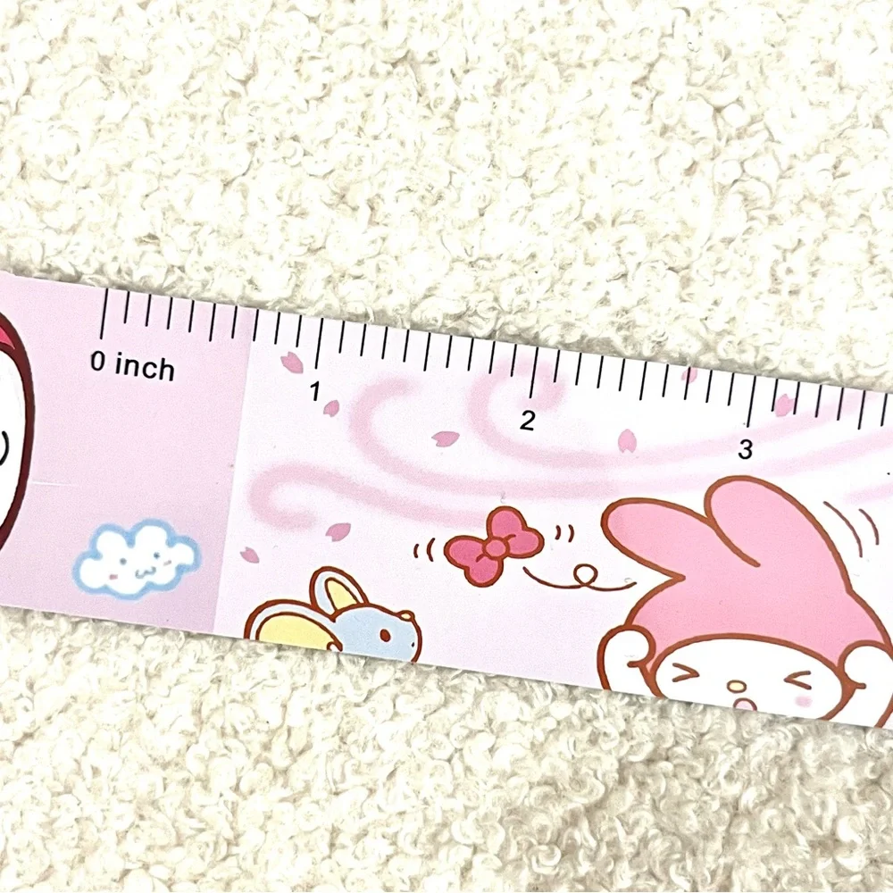 🏷️ Sanrio My Melody kawaii pink 5.5” metal ruler